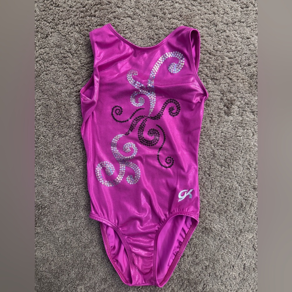 GK Pink Swirl Gymnastics Leotard